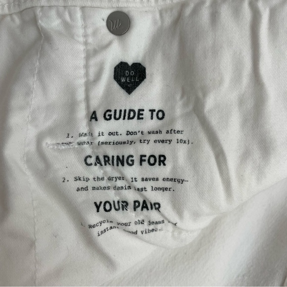 MADEWELL 10” High-Rise Skinny 37 T Tall white denim jeans NWT - Picture 9 of 16